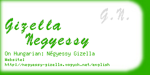 gizella negyessy business card