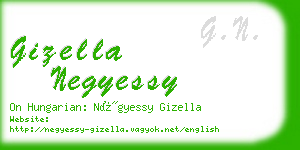 gizella negyessy business card